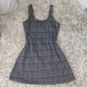 Grey Plaid Dress